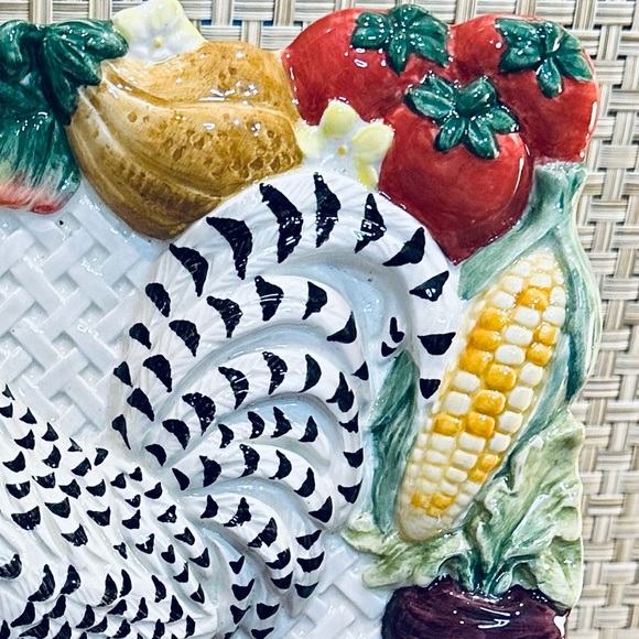 🌟HP🌟VTG 1990s Fitz & Floyd Rooster & Hen 8'' Hanging Farmhouse Wall Plates (2) - Picture 4 of 14